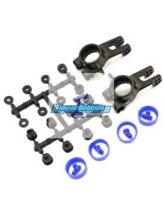 Manguetas traseras de aluminio Gun Metal Kyosho Inferno MP10 / MP10e / MP10T IFW608 - Kyosho Inferno MP10 - MP10 TKI2 Nitro Kit 