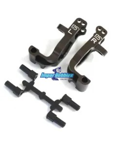 Etriers avants aluminium CNC Gun Metal 17.5º Kyosho Inferno MP9 / MP10 / MP10T IFW474 - Kyosho Inferno MP9 TKI2 / TKI3 - Pièces 