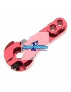 Brazo / Horn de dirección rojo 25T Futaba-Savox-Power HD-JX Servo Fussion FS-WH17R - Horns y arandelas montaje servo 2