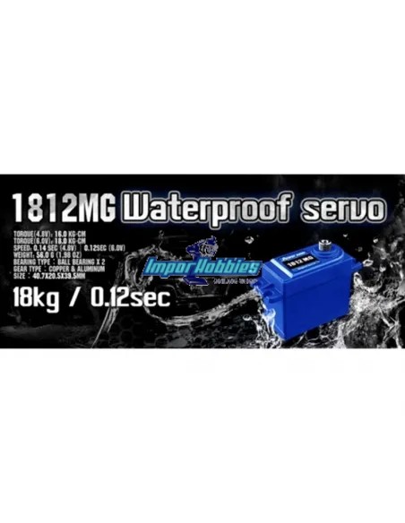 Servo Digital Power HD 1812MG 18Kg 0.12s 6.0V Waterproof  para escala 1/10 & 1/8 HD-1812MG - Servos de radiocontrol