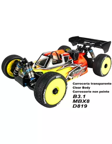 Clear Body - Aero V2 Asso B3.1 / B3.2 / Mugen MBX8 / Hot Bodies D819 VP-Pro CB-8013 - 1/8 Buggy / Off-Road Lexan Bodies