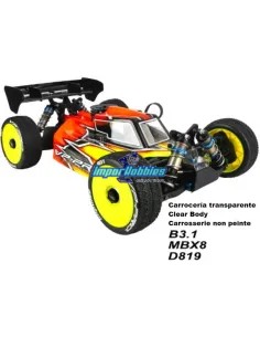 Carrocería transparente Asso B3.1 / B3.2 / Mugen MBX8 / Hot Bodies D819 VP-Pro CB-8013 - Carrocerías de lexan 1/8 Buggy / Off-Ro 2