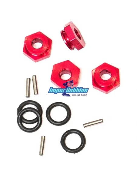 Hexagone de roue aluminium (4 U.) Hobbytech Revolt 2.0 / 3.0 / 4.0 / ST10 / BXR S1 / BXR MT REV-176 - Hobbytech Revolt BX10 2.0 