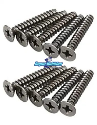 Tornillos de acero 4X25mm TP cabeza cónica (10 Uds.) Kyosho 1-S34025TP - Kyosho Inferno 7.5 / Neo / Neo Race Spec - Repuesto y o