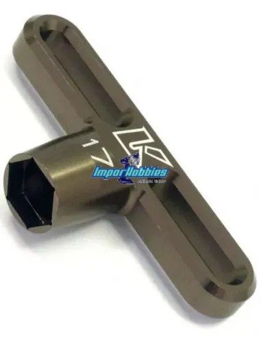 Llave de ruedas en T 1/8 17mm Kyosho Team Kanai Tool YKW008 - Herramientas Kyosho