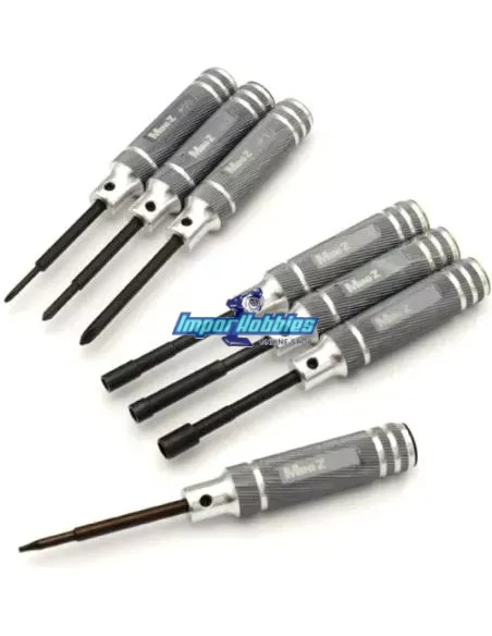 Set d`outils miniatures V2 - 7 Pcs. & Sac Kyosho Mini-Z MZW120 - Outils Kyosho