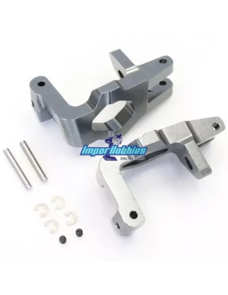 Etriers avant aluminium Gun Metal Kyosho Inferno 7.5 / Neo / VE / GT2 IGW001GM - Kyosho Inferno 7.5 / Neo / Neo Race Spec - Pièc