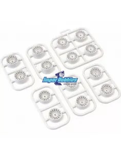 Llantas blancas multi offset (14 Uds.) Kyosho Mini-Z AWD / FWD MDH100W - Llantas Kyosho Mini-Z AWD & FWD