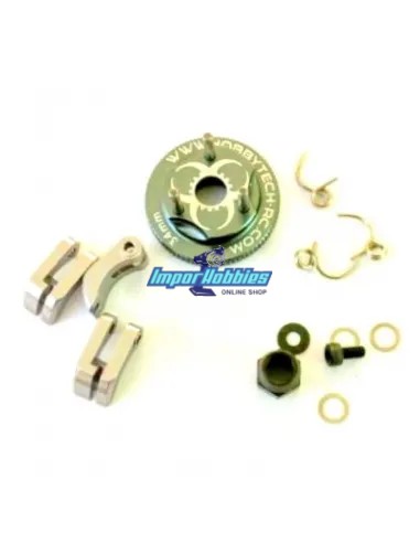 Embrague 3 mazas aluminio Xtrem 34mm 1/8 Buggy Hobbytech HT495200 - Embragues Escala 1/8 Buggy