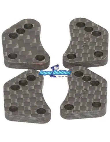 Plaques carbone de fusées arriere 03 (4 U.) Hot Bodies D817 / E817 / D819 / E819 204012 - Hot Bodies D817 & D817 V2 Nitro Kit -
