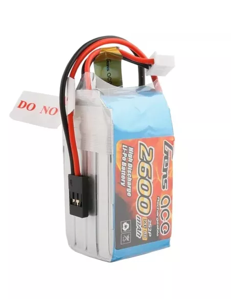 LiPo Battery Hump Receiver Pack 2600mah 7.4V w/ Universal Connector Gens Ace GE6-2600H-2JR - Batteries Lipo - Life For Receiver