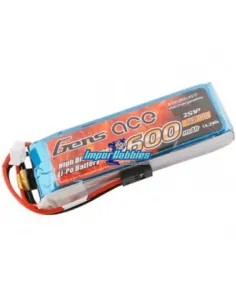 Batería Lipo RX plana 2600mah 7.4V conector universal Gens Ace GE6-2600S-2JR - Baterías Lipo - Life para Receptor