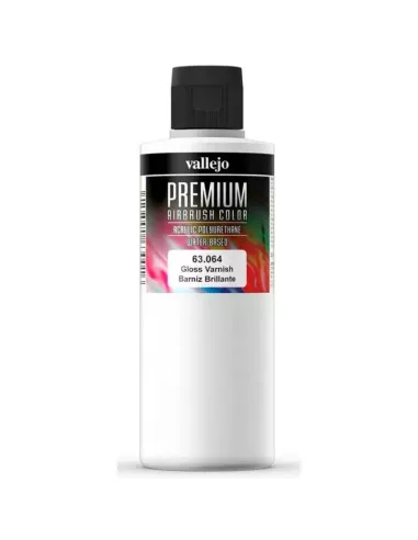 Gloss Varnish Vallejo Premium 200Ml. 63.064 - Auxiliary Products Vallejo