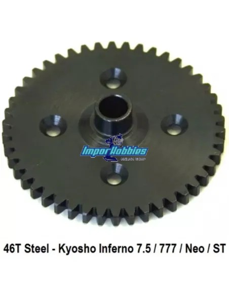 Couronne central metal 46T V2 Kyosho Inferno 7.5 / 777 / Neo / ST IF245 - Kyosho Inferno 7.5 / Neo / Neo Race Spec - Pièces deta