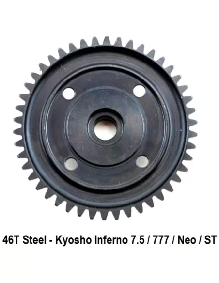 Center Steel Spur Gear 46T V2 Kyosho Inferno 7.5 / 777 / Neo / ST IF245 - Kyosho Inferno 7.5 / Neo / Neo Race Spec - Spare Parts