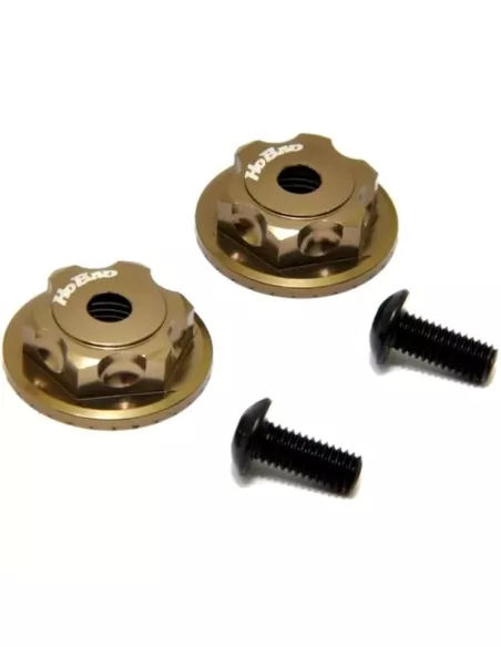 Double Lock Dustproof Wheel Nut & Button Screw (2 U.) Hobao Hyper MT Plus / MTe Plus / MTe Plus II OP-0092 - Hobao Hyper MT Plus