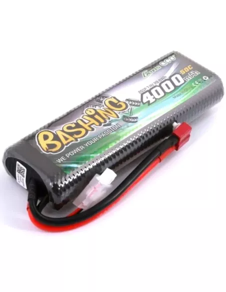 Lipo Battery - Stick 2S 7.4V 4000mah 50C Hard Case T-Deans / XHR Gens ACE Bashing GE3-4000-2D - Lipo Batteries - 2S - 7.4V & 7.6