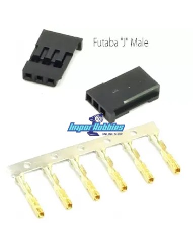 Connecteur Futaba mâle sans câble (2 U.) Fussion FS-00037 - Connecteurs R/C