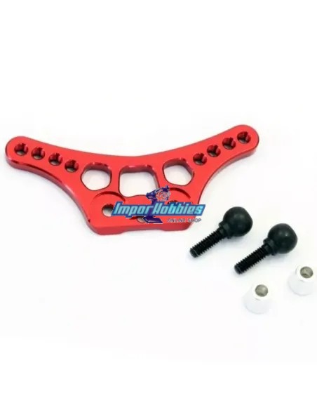 Support d'amortisseur avant en aluminium - Rouge Kyosho Mini-Z Buggy MBW015R - Kyosho Mini-Z Buggy - Pièces detachées et options