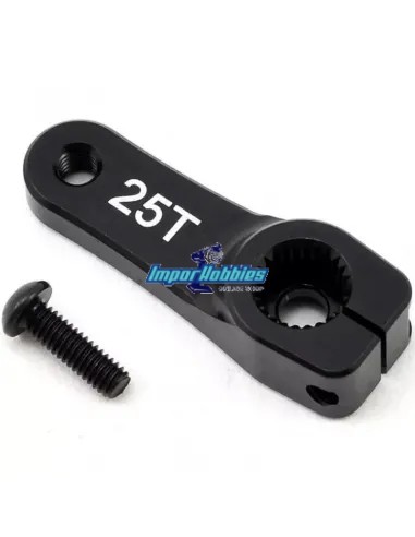 Brazo / Horn servo dirección aluminio 25T L~18.5mm Futaba - Power HD Team Associated B74 / RC8B3 / T3 AS1363 - Horns y arandelas