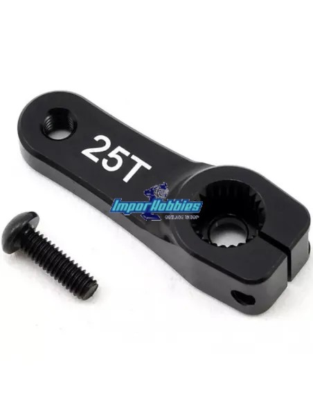 Brazo / Horn servo dirección aluminio 25T L~18.5mm Futaba - Power HD Team Associated B74 / RC8B3 / T3 AS1363 - Horns y arandelas