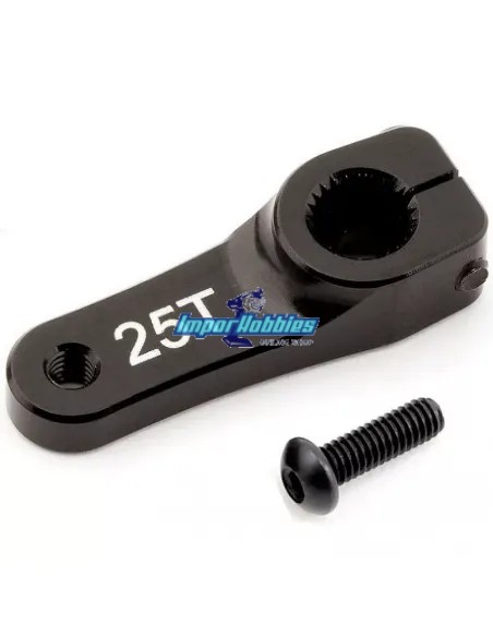 Brazo / Horn servo dirección aluminio 25T L~18.5mm Futaba - Power HD Team Associated B74 / RC8B3 / T3 AS1363 - Horns y arandelas