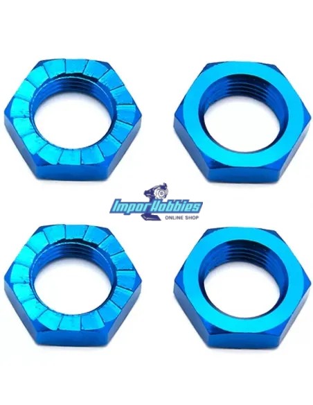 Ecrous de roues bleus 17mm (4 U.) Team Associated RC8B3 / B3.1 / B3.2 / T3 / T3.1 / T3.2 AS81082 - Team Associated RC8B3 & RC8B3