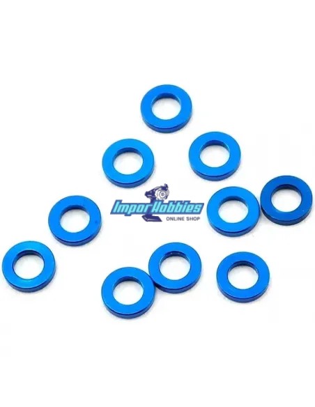 Arandelas de aluminio 5.5x3.0x1.0mm (10 Uds.) Team Associated B4 / B5 / B6 / B44 / SC10 AS31382 - Team Associated B4 / T4 (Todos
