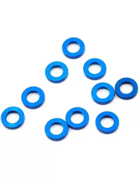 Ballstud Washers 5.5x3.0x1.0mm - Blue Aluminum (10 U.) Team Associated B4 / B5 / B6 / B44 / SC10 AS31382 - Team Associated B4 /