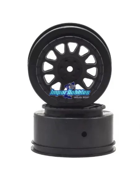 Jantes noires 'Method' (2 U.) Team Associated ProSC10 / Reflex DB10 / Trophy Rat / SC6.1 / SC6.2 AS71040 - Team Associated ProSC