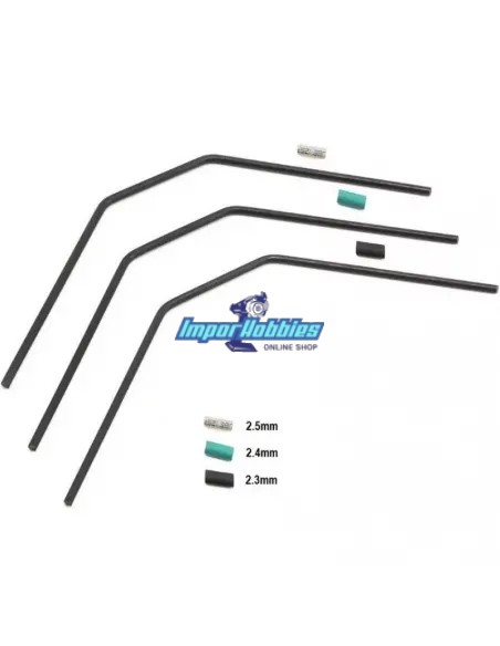 Kit de barre-anti-roulis avant 2.3 - 2.4 - 2.5mm Team Associated RC8B3 / B3.1 / B3.2 / T3 / T3.1 AS81130 - Team Associated RC8B3