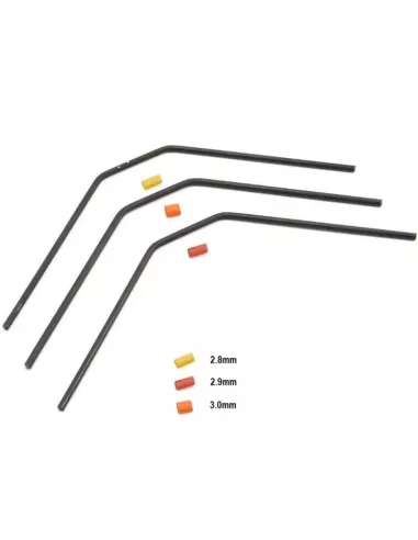 Anti-Roll Bar Set - Rear 2.8 - 2.9 - 3.0mm Team Associated RC8B3 / B3.1 / B3.2 / T3 / T3.1 AS81141 - Team Associated RC8B3 & RC8