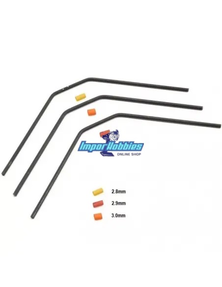 Kit de barre-anti-roulis arrière 2.8 - 2.9 - 3.0mm Team Associated RC8B3 / B3.1 / B3.2 / T3 / T3.1 AS81141 - Team Associated RC8