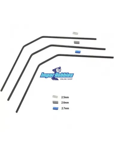 Kit de barre-anti-roulis arrière 2.5 - 2.6 - 2.7mm Team Associated RC8B3 / B3.1 / B3.2 / T3 / T3.1 AS81140 - Team Associated RC8