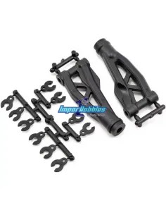 Trapecio superior delantero & insertos (2 Uds.) Team Associated RC8B3 / B3.1 AS81055 - Team Associated RC8B3 & RC8B3e - Repuesto