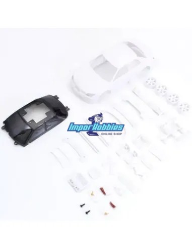 Carrosserie blanche à peindre 90mm + Jantes Kyosho Mini-Z AWD Subaru WRX STI Spec C MZN205