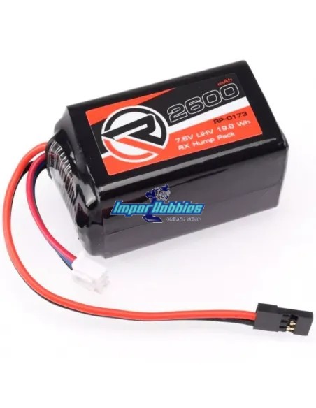 Comprar Batería Lipo RX pirámide 2600mah 7.6V HV conector universal Ruddog RP-0173. Kyosho Inferno - Tecno