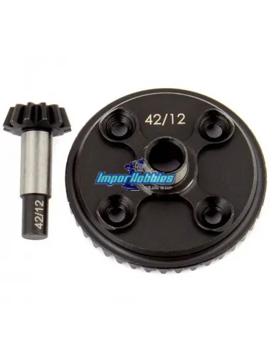 Couronne - pignon conique 42/12T - Underdrive Team Associated RC8B3.1 / B3.1e / B3.2 / B3.2e AS81009 - Team Associated RC8B3.1 &
