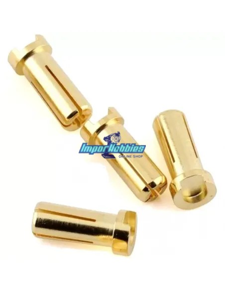 Comprar Conector batería banana oro 5mm 14mm macho - Low Profile (4 Uds.) Fussion FS-00079
