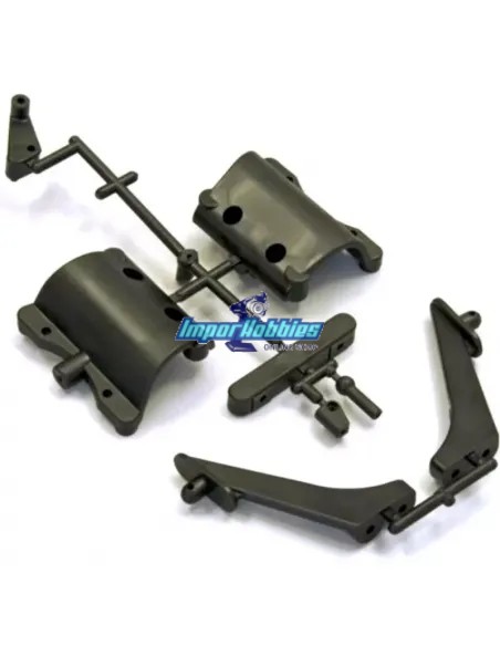 Bumper & soporte alerón TR104B Kyosho DBX / DBX VE / DRX / Nitro Tracker NT002 - Kyosho DBX - Repuesto y opciones