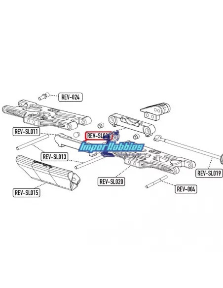 Placa delantera aluminio FF Hobbytech BX8SL / DB8SL REV-SLOP01 - Hobbytech BX8SL Brushless - Repuesto y opciones