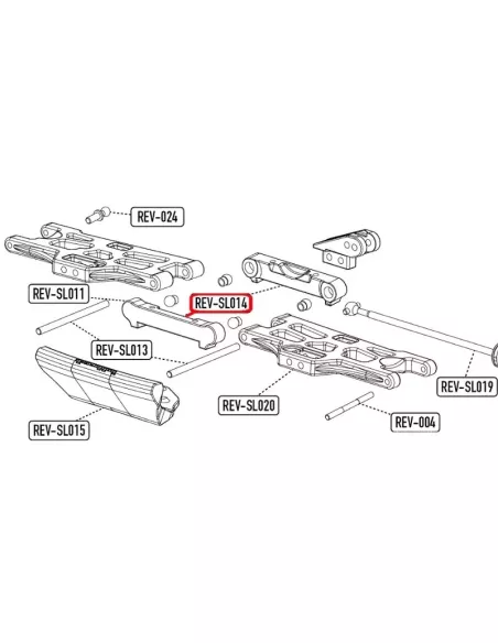 Suspension Arm Holder - Aluminum Front FF Hobbytech BX8SL / DB8SL REV-SLOP01 - Hobbytech BX8SL Brushless - Spare Parts & Option