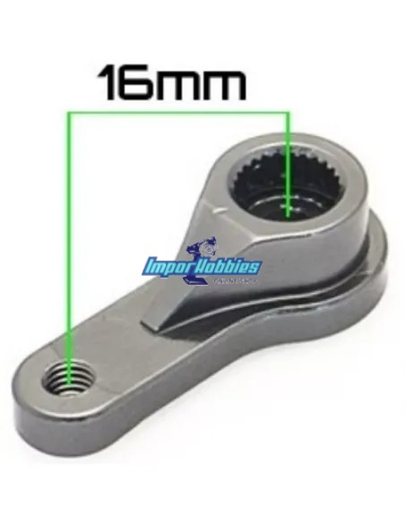 Brazo / Horn de servo corto de dirección en CNC - 25T Hobbytech Survolt / Revolt / BXR S1 / BXR MT HT-510035-GM
