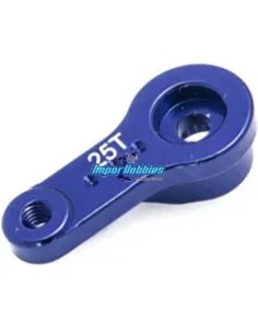 Brazo / Horn de servo corto de dirección en CNC - 25T Hobbytech Survolt / Revolt / BXR S1 / BXR MT HT-510035-BL - Azul