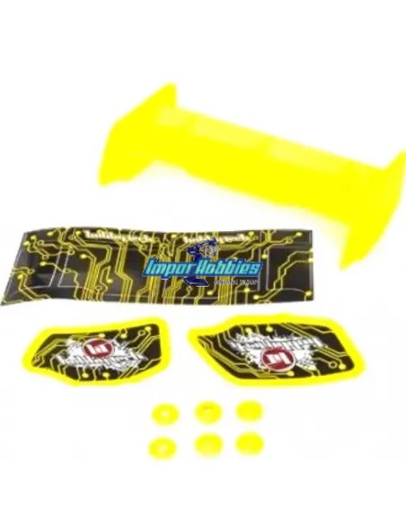 Alerón amarillo 150mm con adhesivos 1/10 Buggy Hobbytech HT501552 - Coche RC / Radiocontrol Repuesto y opciones