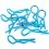 Clips de carrocería curvados escala 1/8 color azul (10 Uds.) Fussion FS-WD022