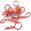 Clips de carrocería curvados escala 1/8 color rojo (10 Uds.) Fussion FS-WD021