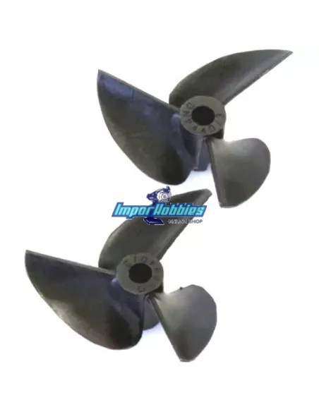 Hélices tri-pala D40xP1.4 Nylon (2 Uds.) Kyosho Jet Stream 600 & 888 BPP440-3 - Kyosho Jet Stream 600 EP ReadySet - Repuestos y