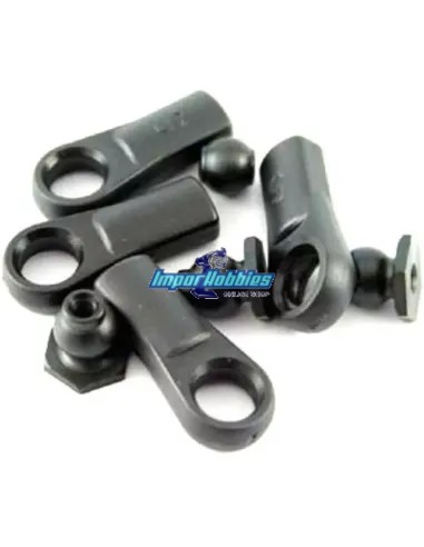 Rotulas plásticas & bolas de refuerzo central de chasis Hobao Hyper 7 TQ 87072 - Hobao Hyper 7 TQ & 7.5 Nitro