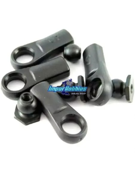 Rotulas plásticas & bolas de refuerzo central de chasis Hobao Hyper 7 TQ 87072 - Hobao Hyper 7 TQ & 7.5 Nitro